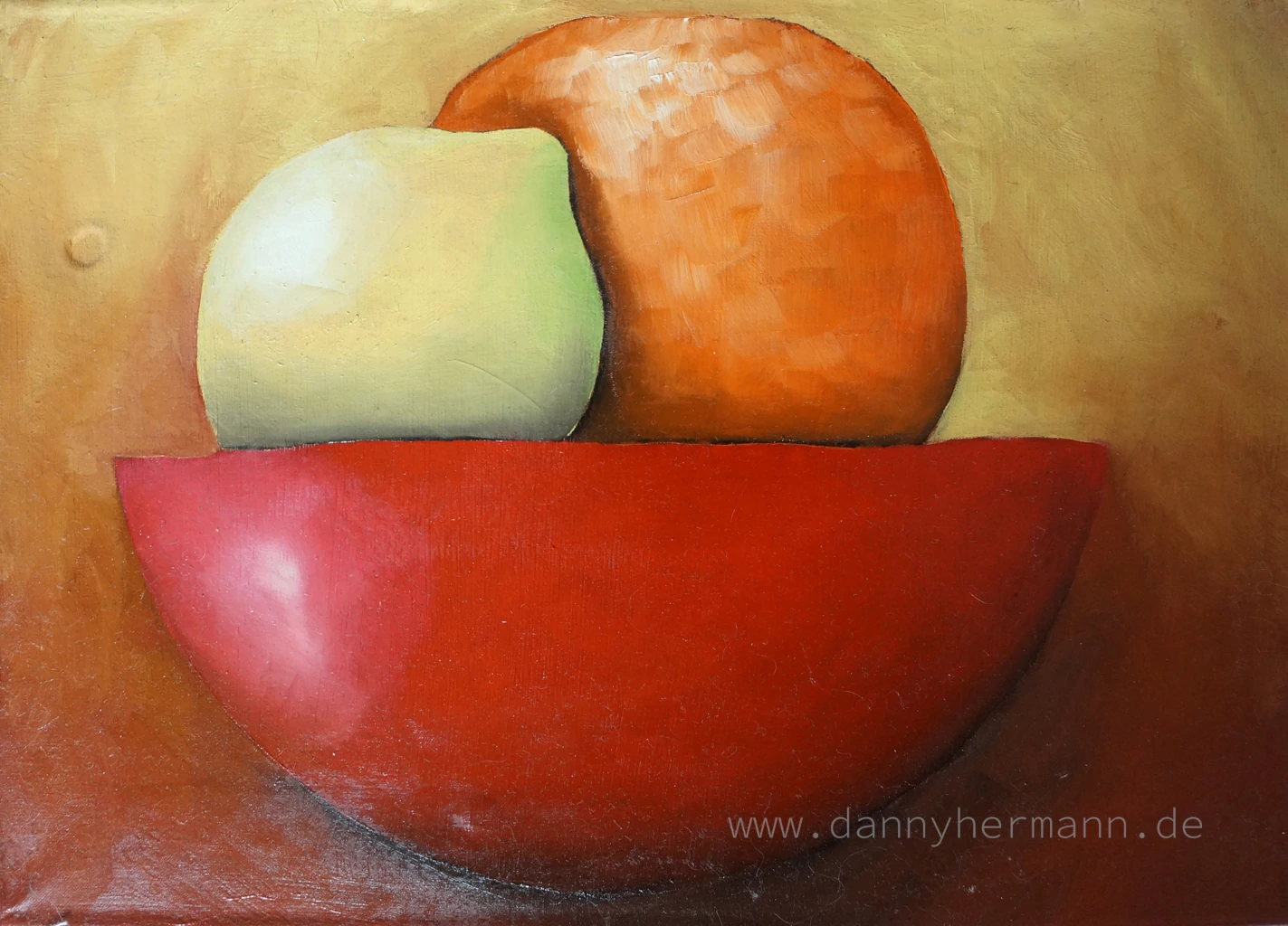 Study Apple, Orange, Lemon, 2014, 35cm x 25cm, Oil on Canvas