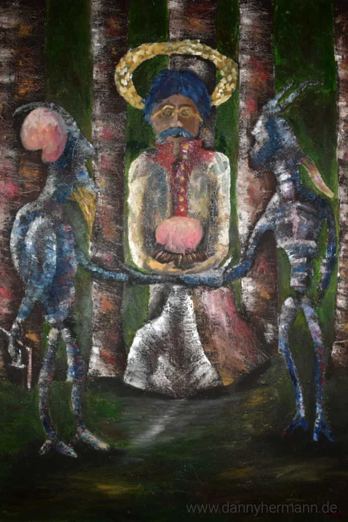 Adam & Eva 2.0, Oil on Canvas, 145 x 96 cm, 2015, Danny Hermann