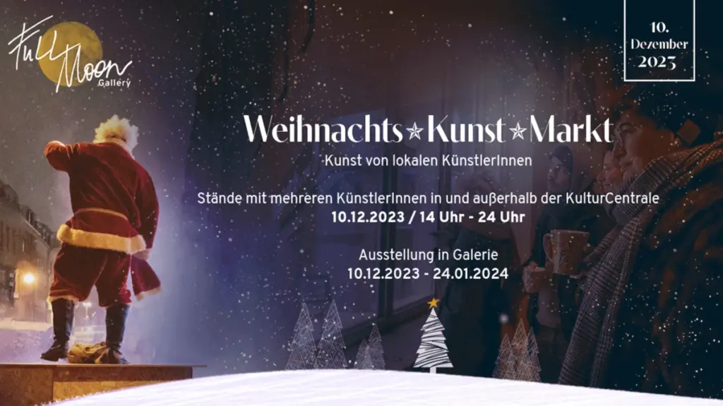 Werbebanner des Weihnachts Kunst Markt