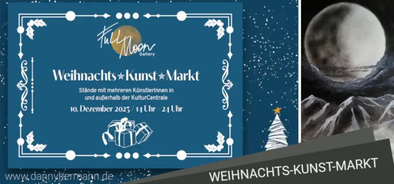 Besuche den Weihnachts-Kunst-Markt der FullMoon Gallery in Dresden!